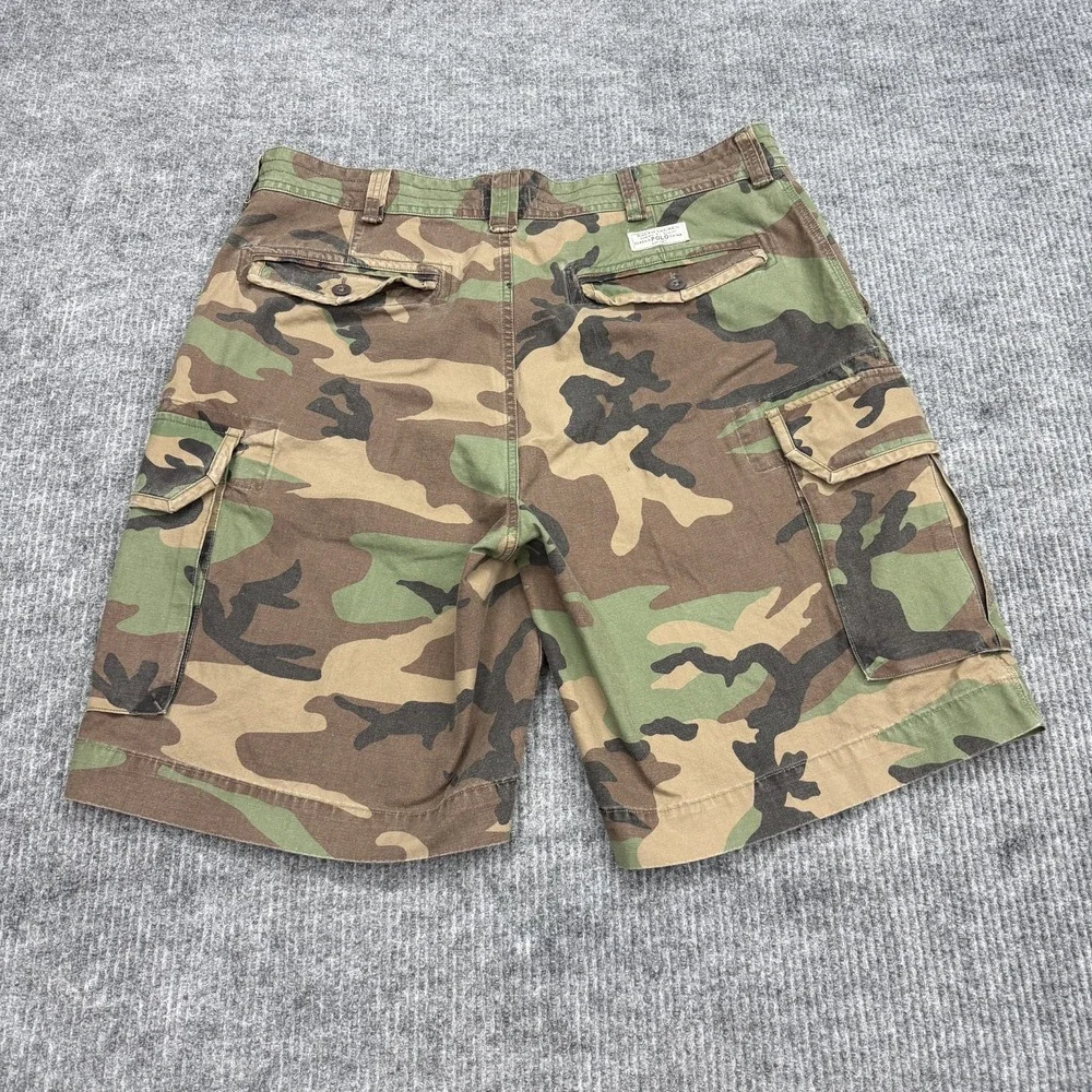 Polo Ralph Lauren Camo Cargo Shorts Mens Size 40x10 Baggy Military Camouflage